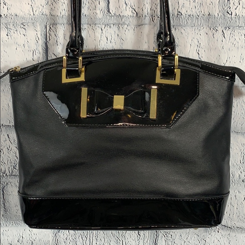 LULU BY LULU GUINNESS BLACK BOW TIE BAG